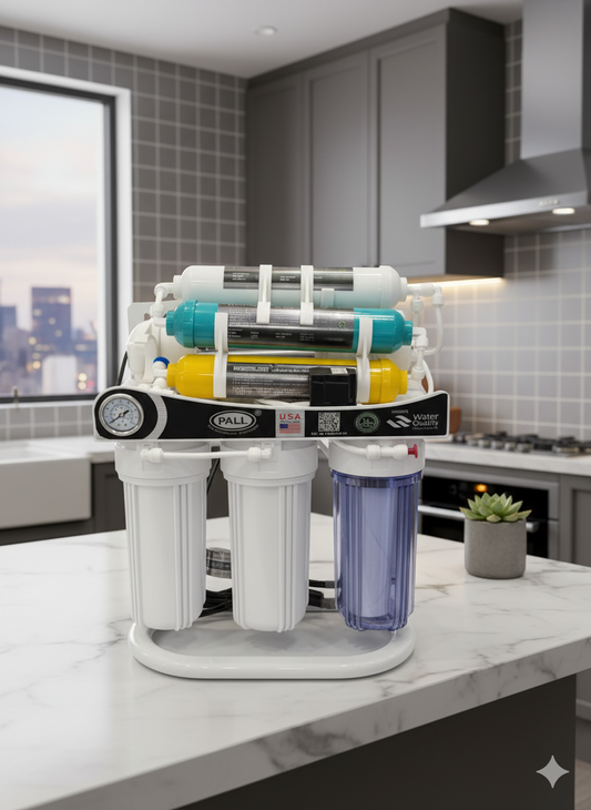 PALL 7 Stage RO Plant With Stand And Gauge