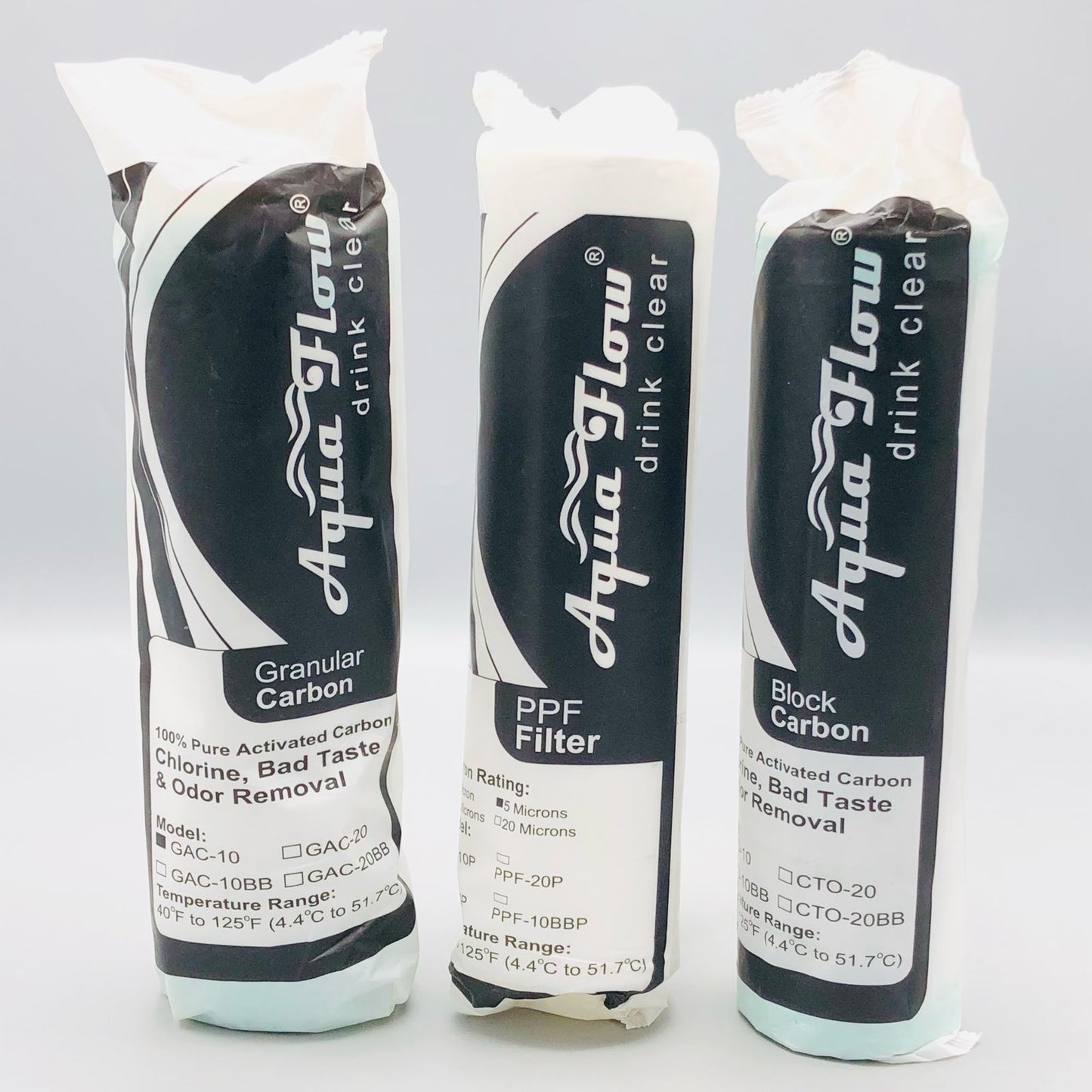 Aqua Flow Reverse Osmosis Premium Cartridge Filter Set 10"
