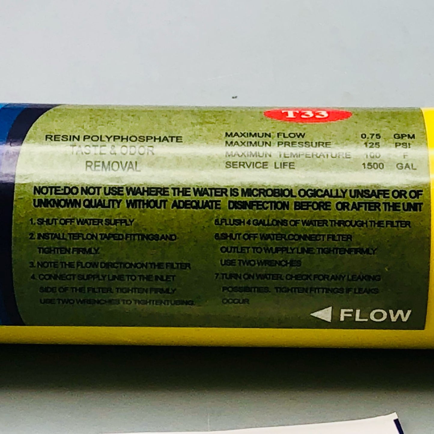 Post Carbon Post Inline RO Filter Cartridge