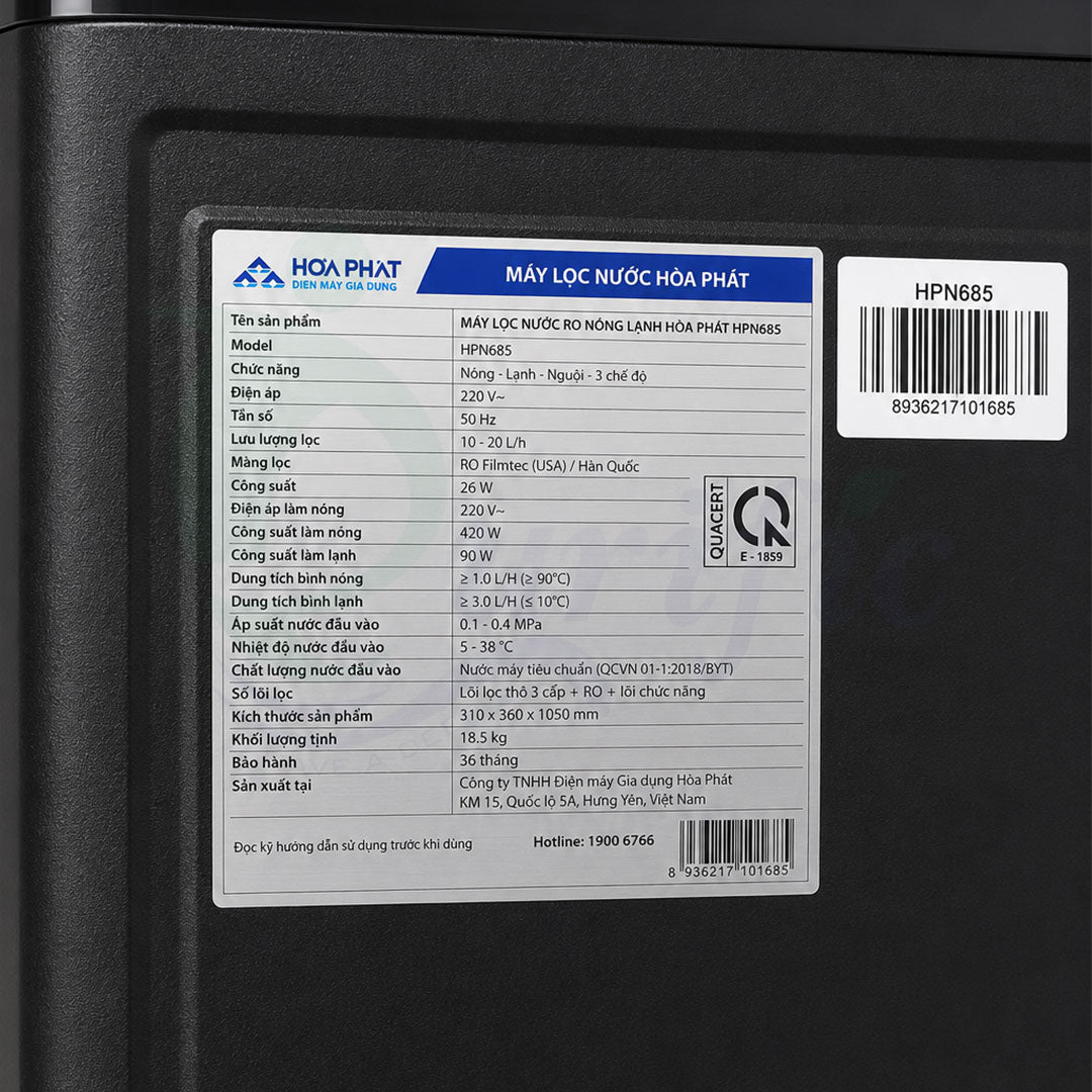 Hot & Cold RO Water Purifier with 10-Stage Filtration HPN685