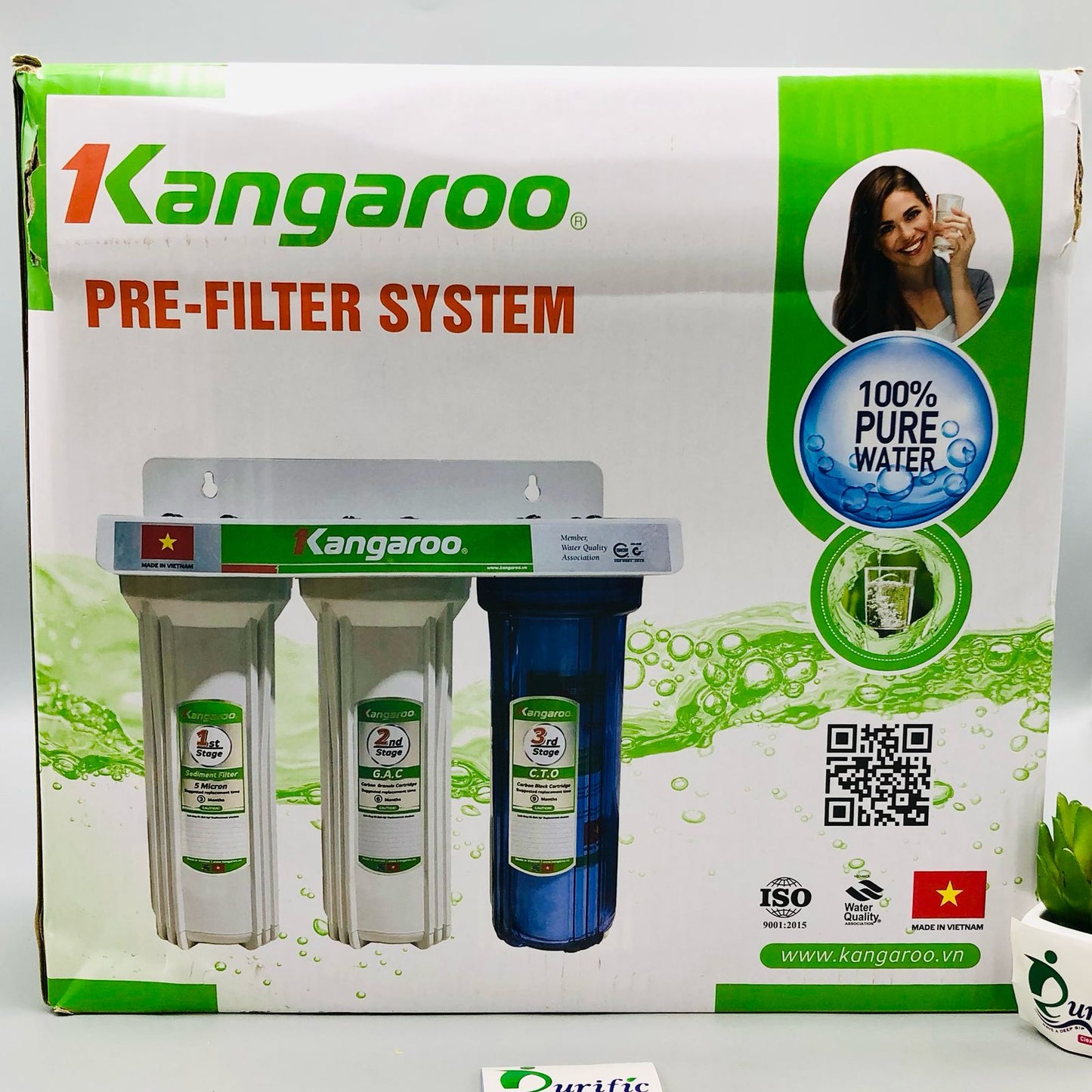 Kangaroo 3 Stage Premium  Water Purification System 10" Vietnam