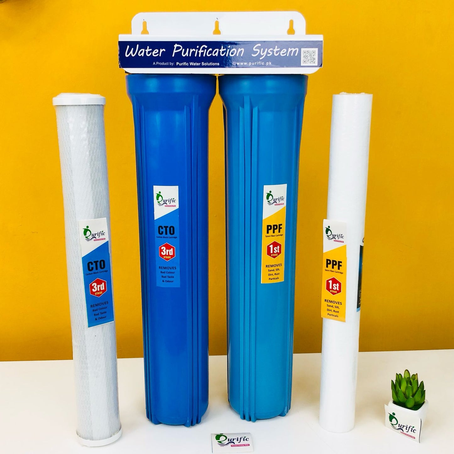 2 Stage Water Purification system 20" Slim