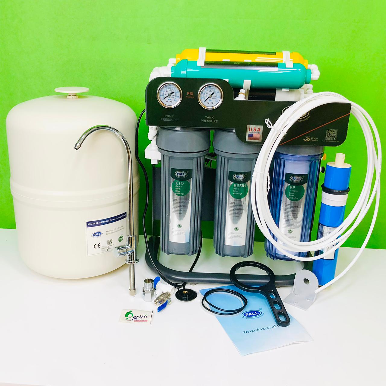 PALL 100 GPD 7 Stage Reverse Osmosis Double Gauge