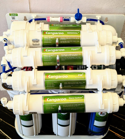 Kangaroo 8 Stage  Reverse Osmosis Water Purification System With Stand And Guage KG2358W8 (White)