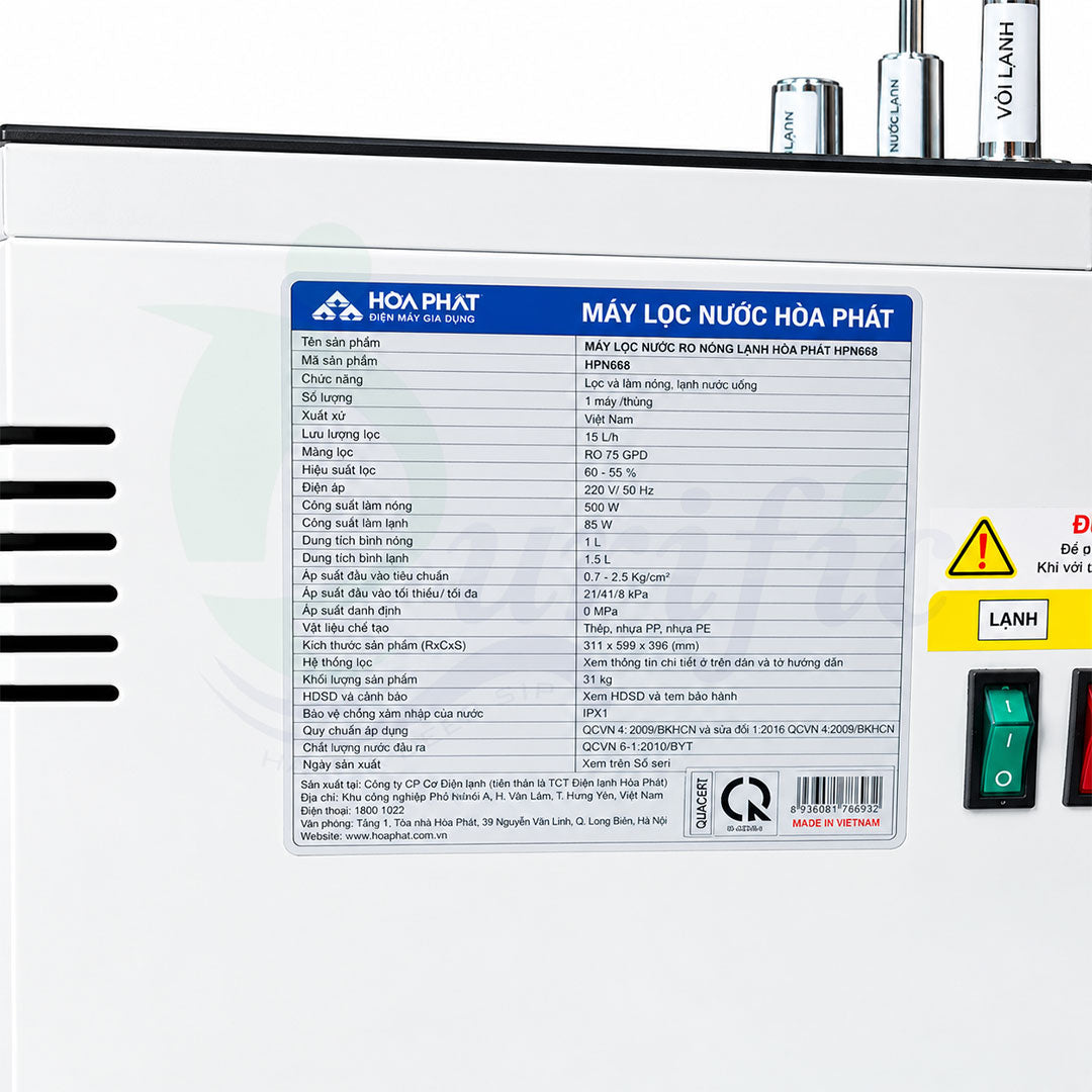 Hot & Cold 10-Stage RO Water Purifier – Without Touch Panel (HPN668)